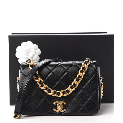 Chanel Shiny Lambskin Quilted Small Fashion Therapy Flap Black 11 of 11