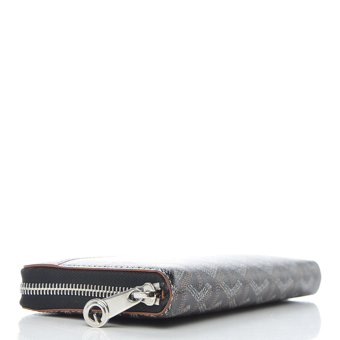 Goyardine Matignon Zip Around GM Wallet Black Gold