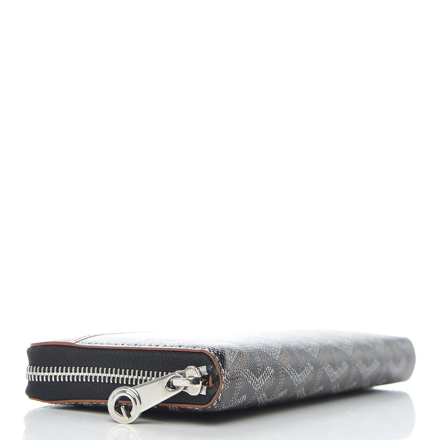 Goyard Goyardine Matignon Zip Around GM Wallet Black Gold 4 of 12