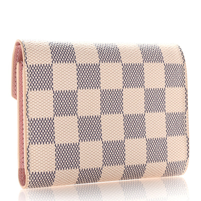Louis Vuitton Damier Azur Victorine Wallet Rose Ballerine 3 of 5