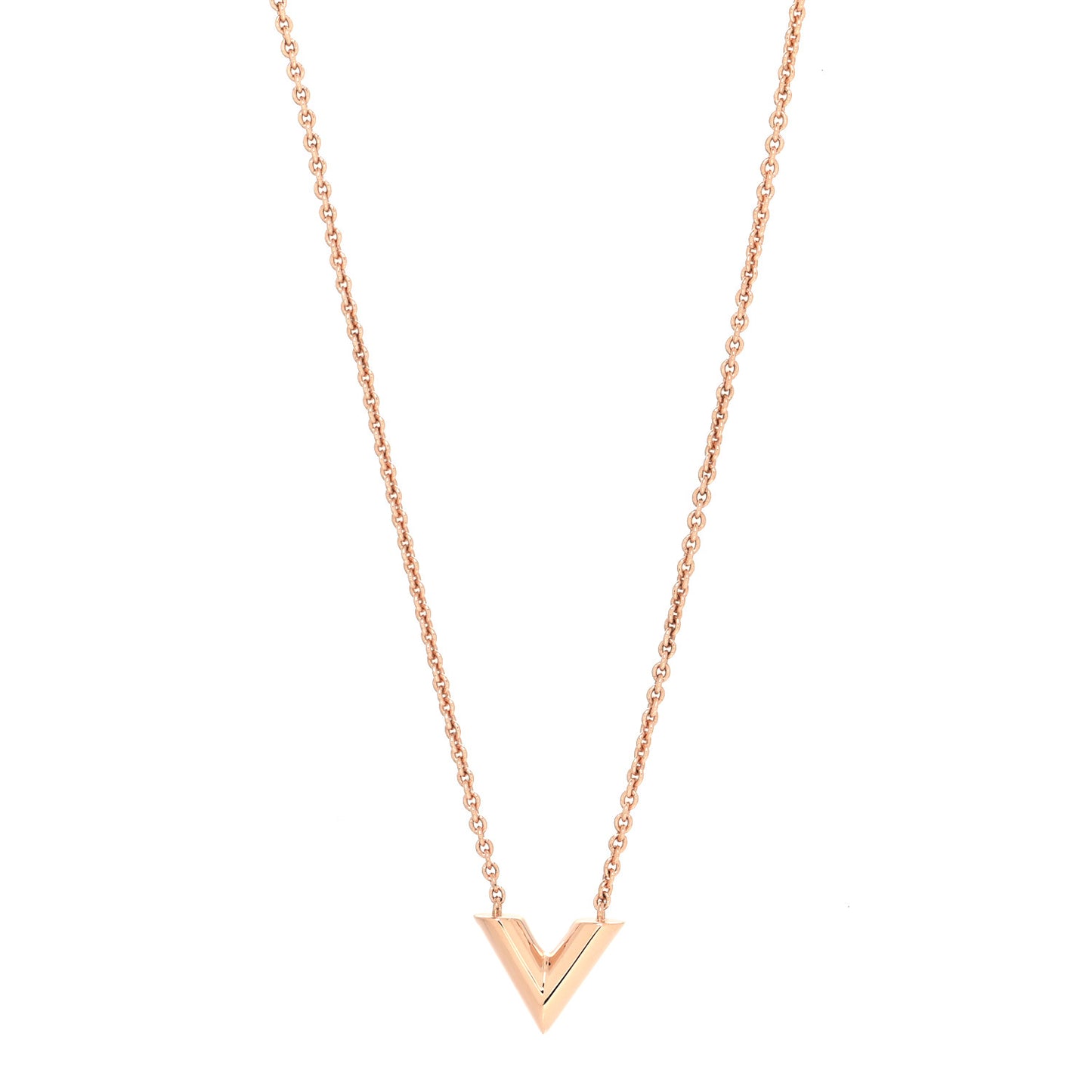 Essential V Necklace Rose Gold