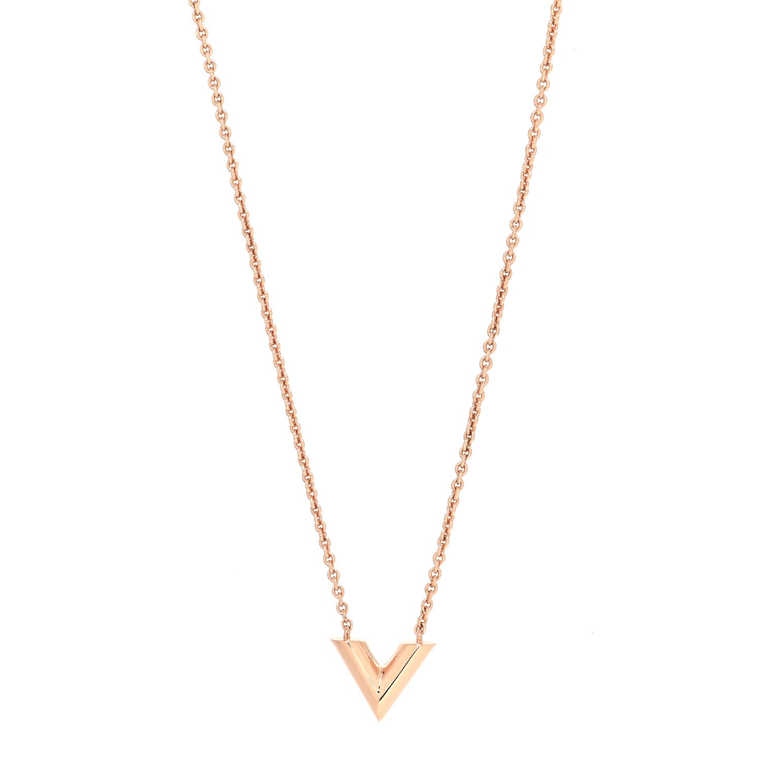 Louis Vuitton Essential V Necklace Rose Gold 1 of 4
