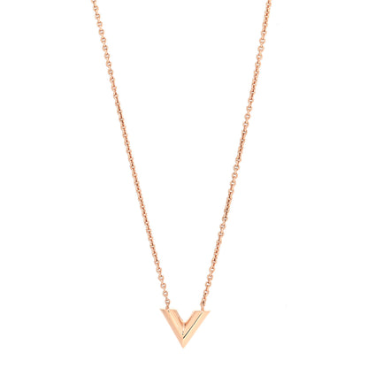 Louis Vuitton Essential V Necklace Rose Gold 1 of 4