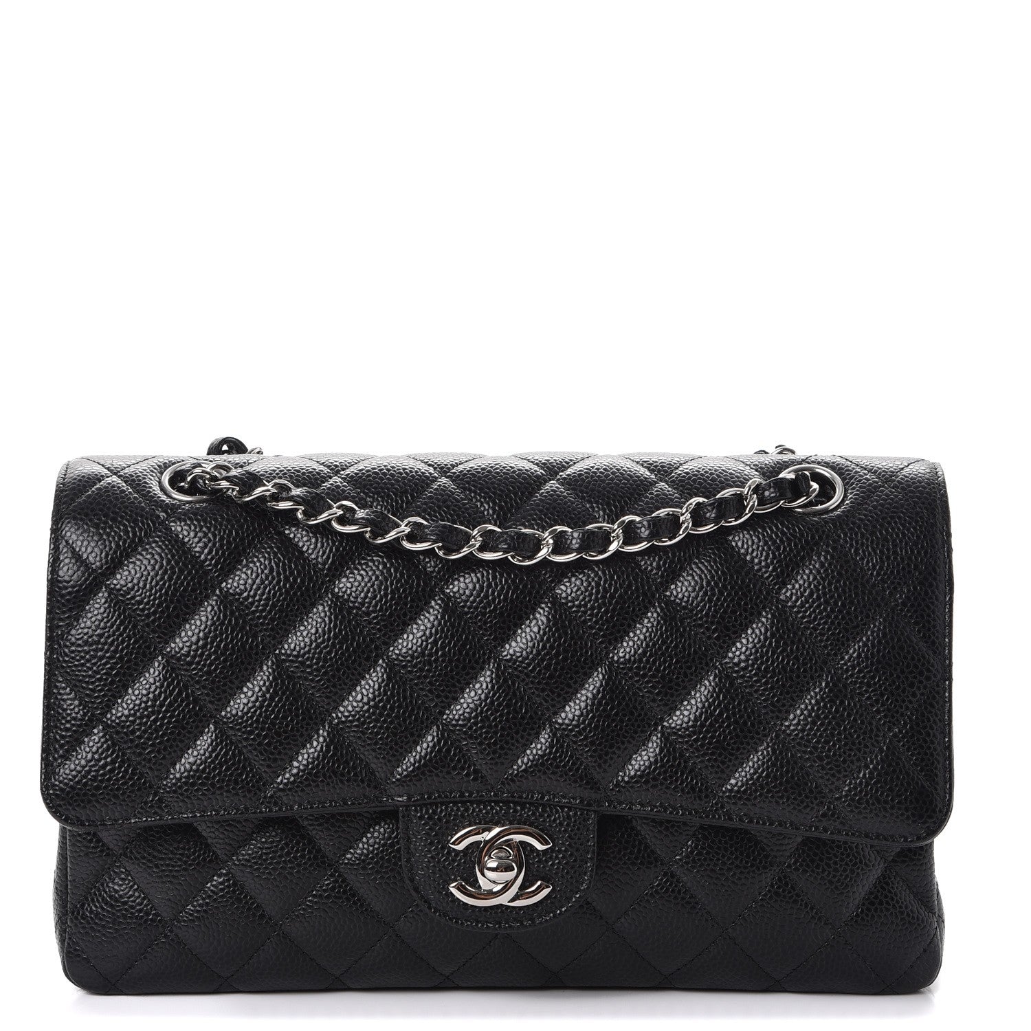 Chanel Caviar Quilted Medium Double Flap Black 1 of 8
