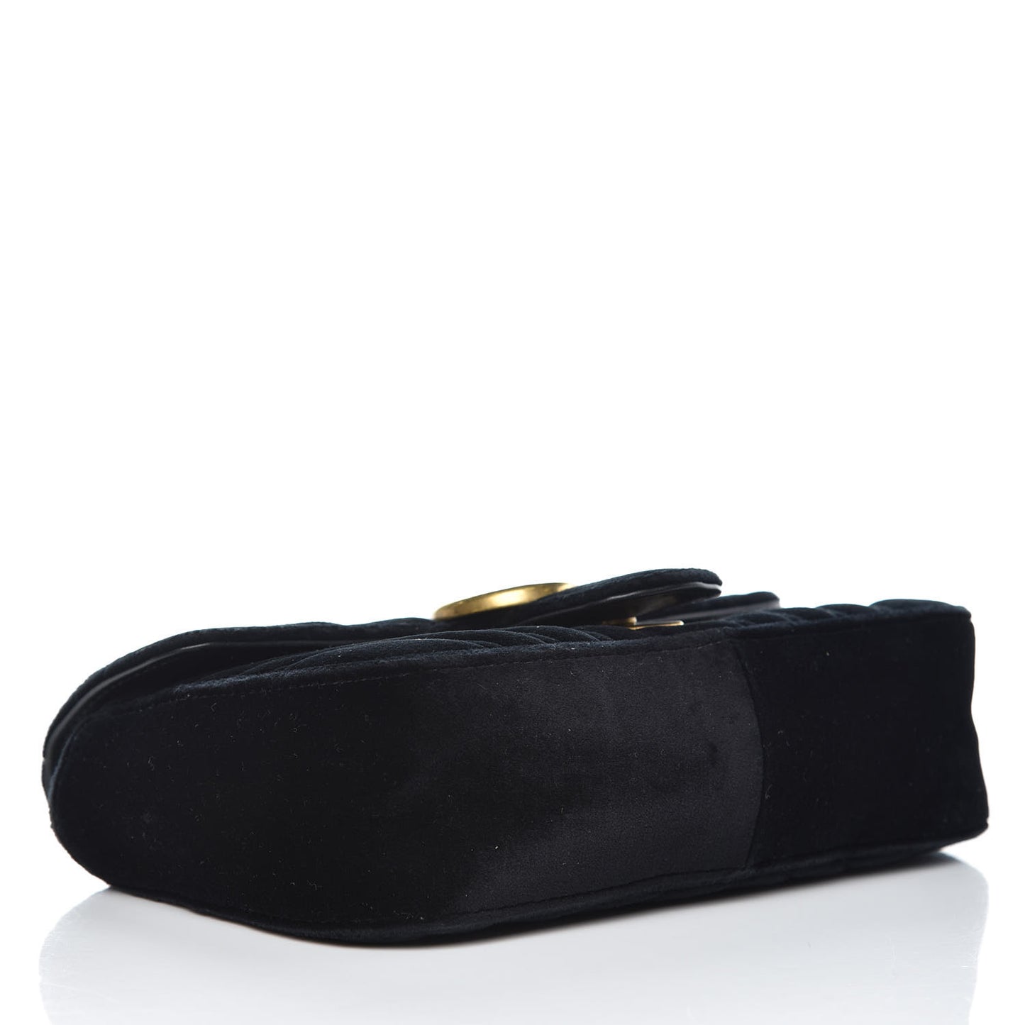 Velvet Matelasse Mini GG Marmont Shoulder Bag Black