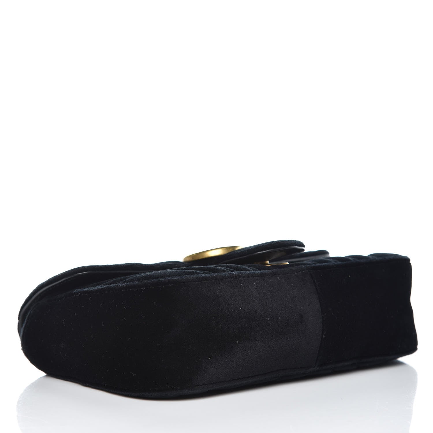 Gucci Velvet Matelasse Mini GG Marmont Shoulder Bag Black 4 of 10