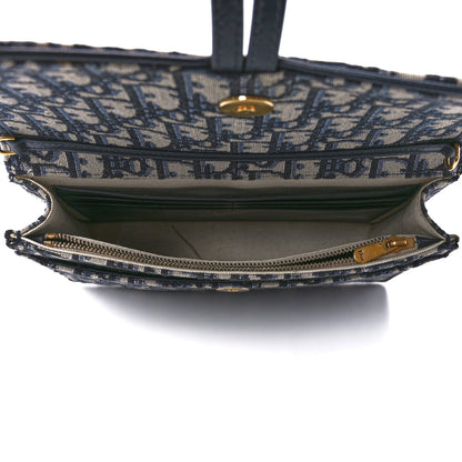 Christian Dior Oblique Saddle Chain Pouch Blue 5 of 11