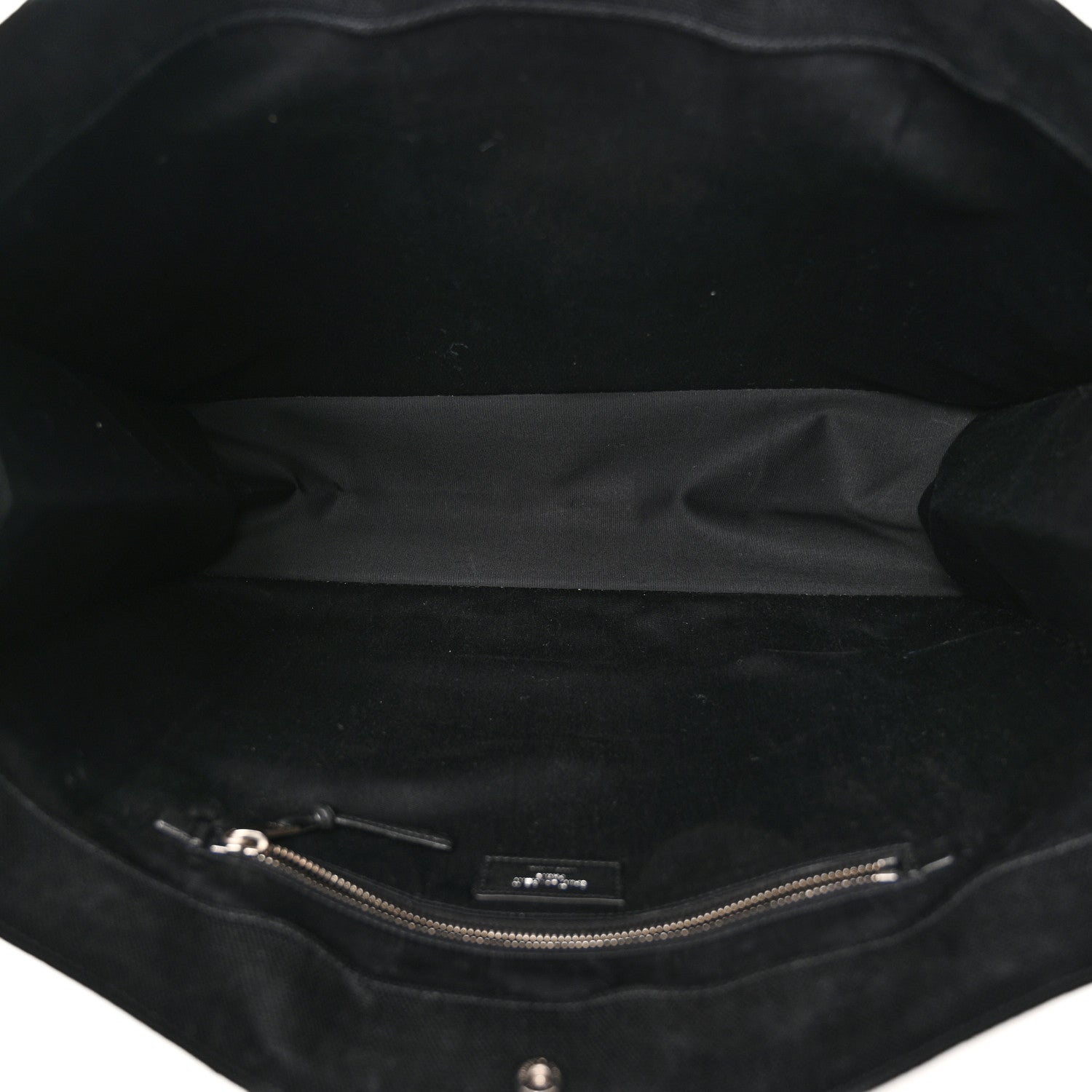 Saint Laurent Raffia Linen Calfskin Rive Gauche Tote Black 5 of 10