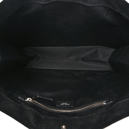 Saint Laurent Raffia Linen Calfskin Rive Gauche Tote Black 5 of 10