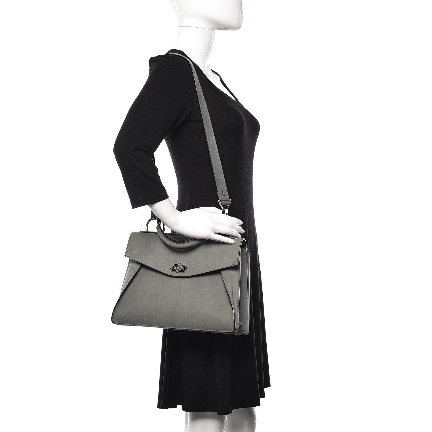 Proenza Schouler Suede Medium Hava Top Handle Bag Heather Grey 3 of 10
