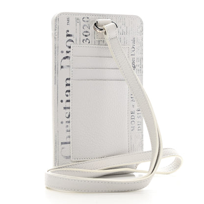 Christian Dior X DANIEL ARSHAM Grained Calfskin Newspaper Phone Holder White 3 of 9