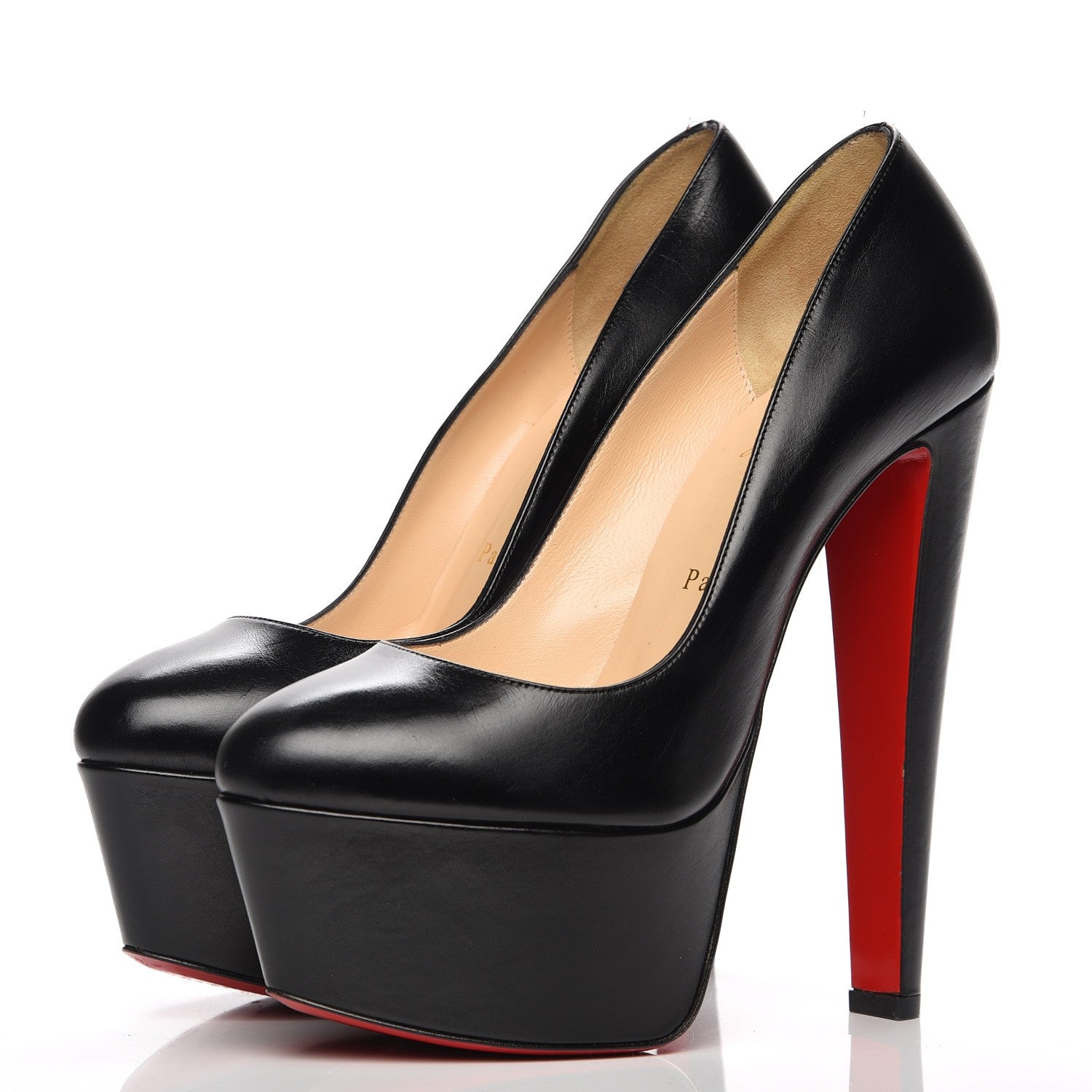 Christian Louboutin Shiny Calfskin Alta Vicky 160 Pumps 39.5 Black 3 of 7