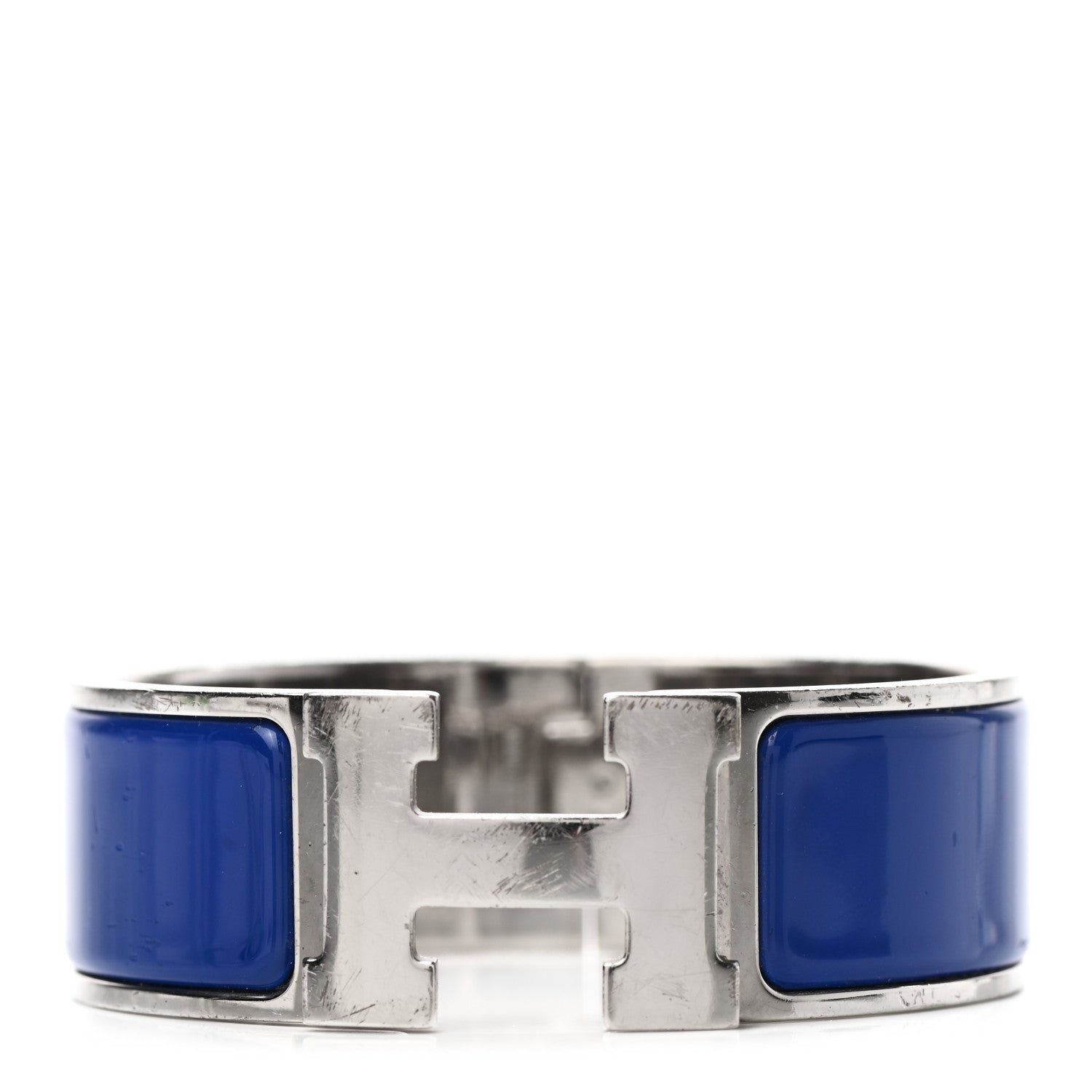 Hermes Enamel Wide Clic Clac H Bracelet PM Bleu Royal 1 of 5