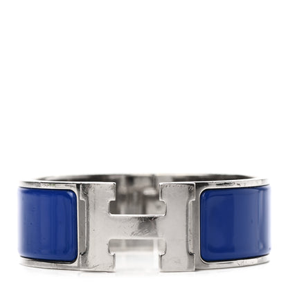 Hermes Enamel Wide Clic Clac H Bracelet PM Bleu Royal 1 of 5