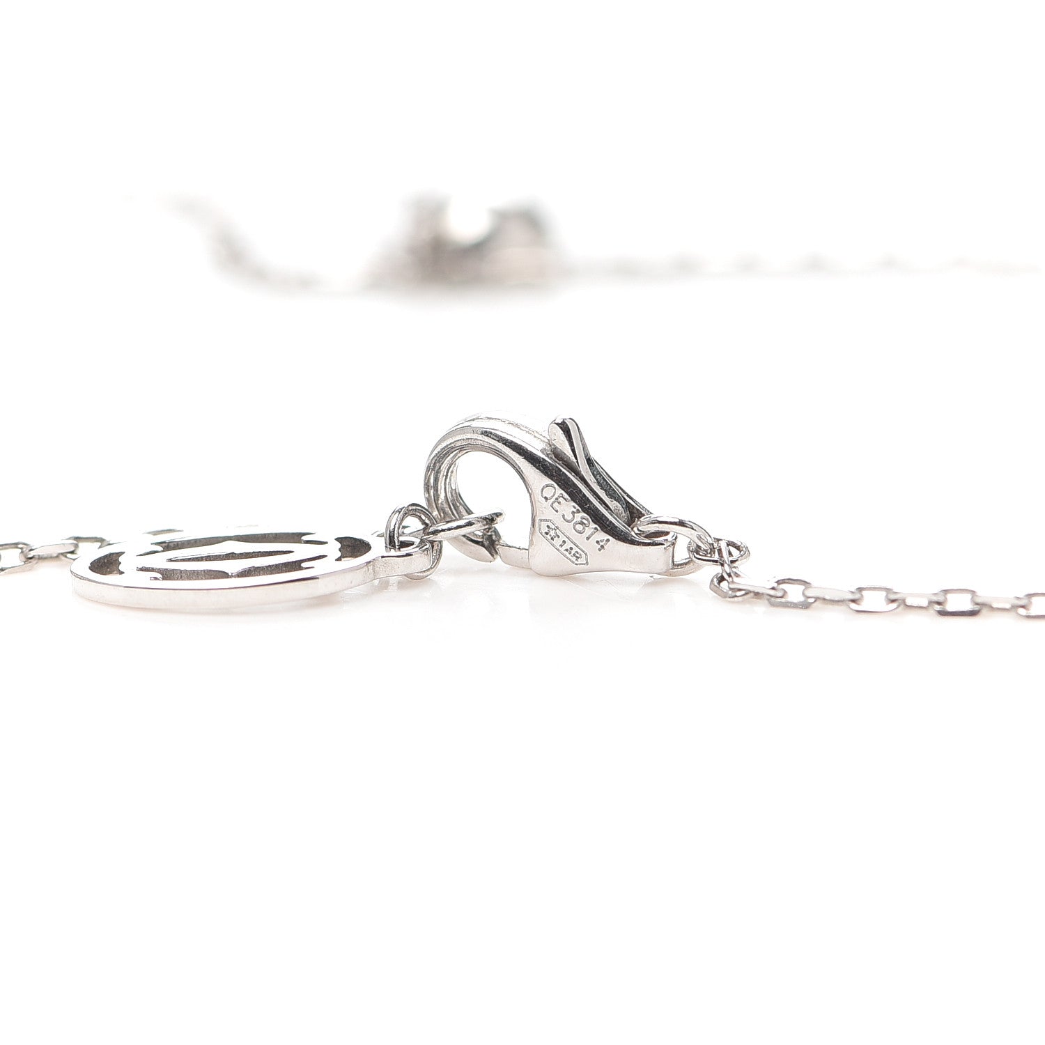 Cartier 18K White Gold Diamond D'Amour Heart Pendant Necklace 4 of 5