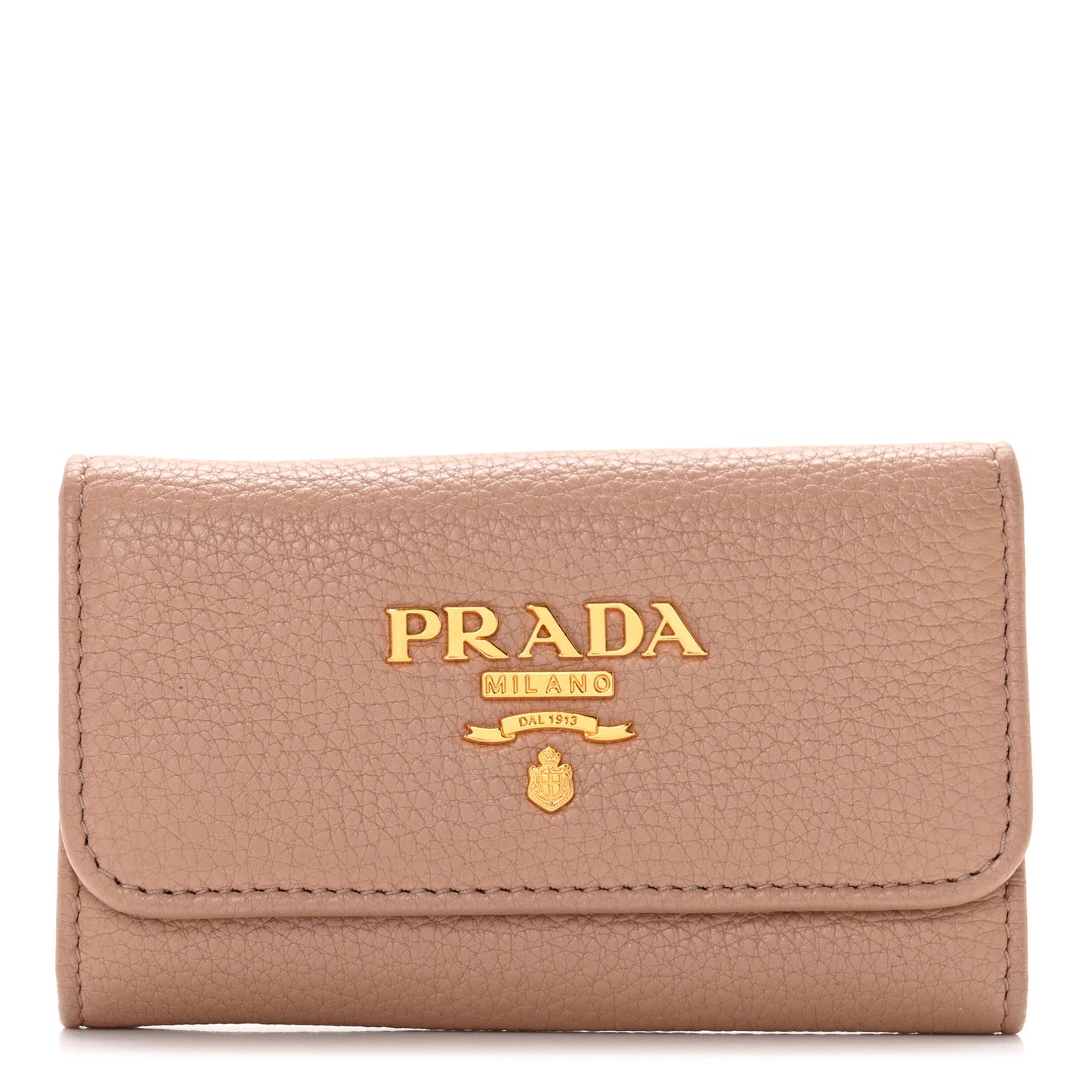 Vitello Grain 6 Key Holder Cipria