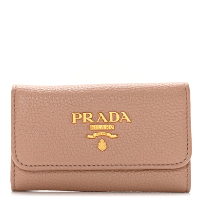 Prada Vitello Grain 6 Key Holder Cipria 1 of 10