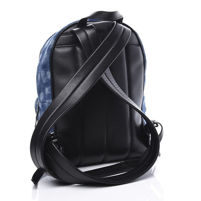 Burberry Denim Quilted Deer Print Backpack Blue 2 of 9