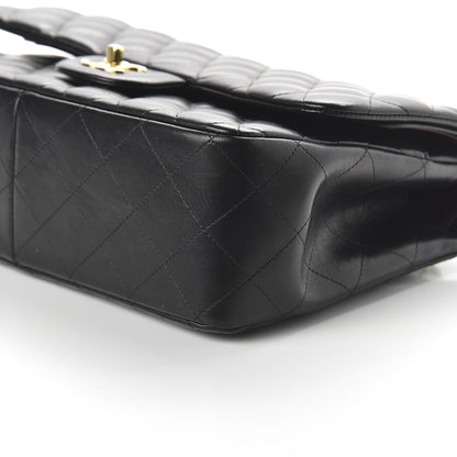 Chanel Lambskin Quilted Jumbo Double Flap Black 6 of 10