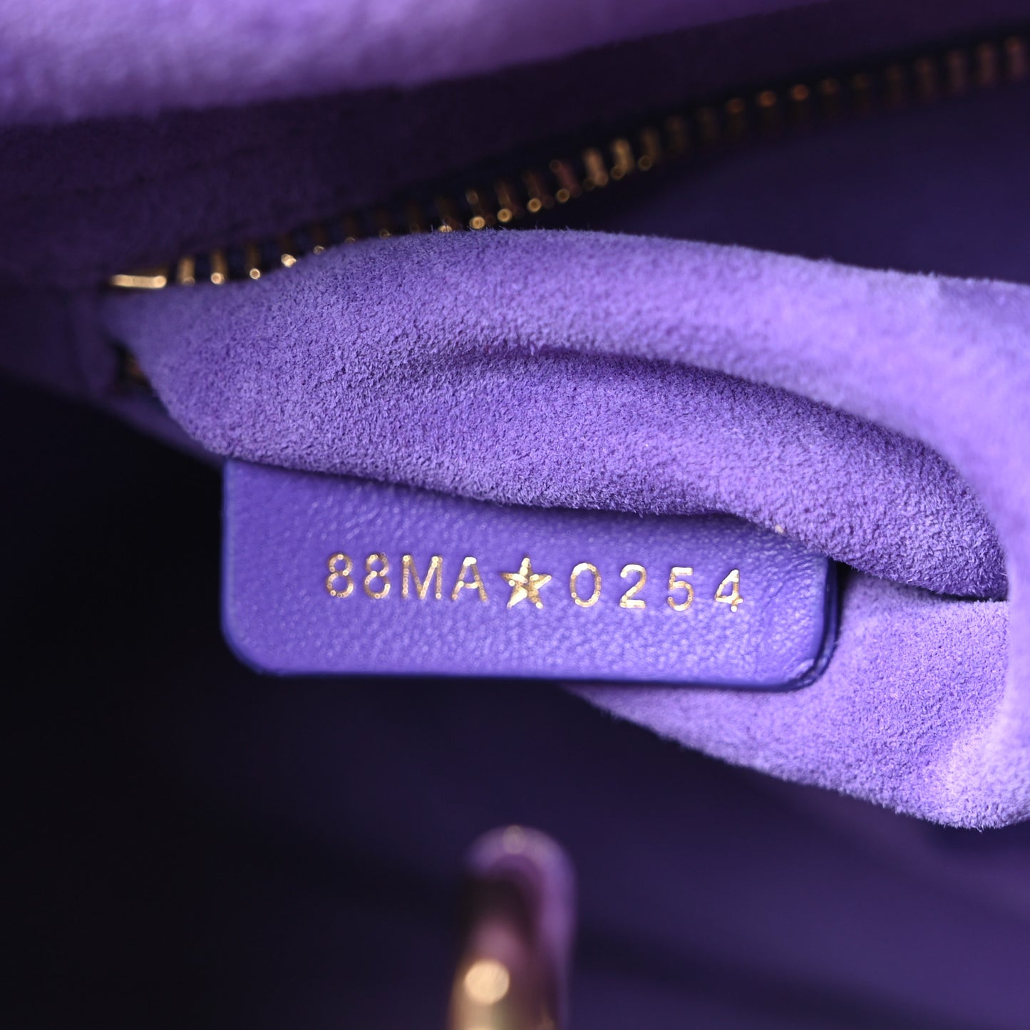 Lambskin Cannage Small My ABCDior Lady Dior Purple