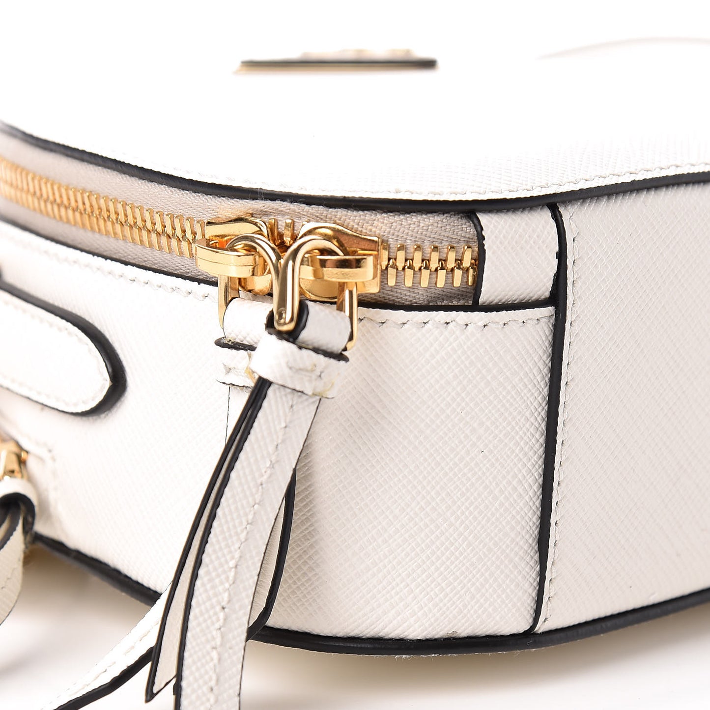Saffiano Lux Odette Crossbody Bianco