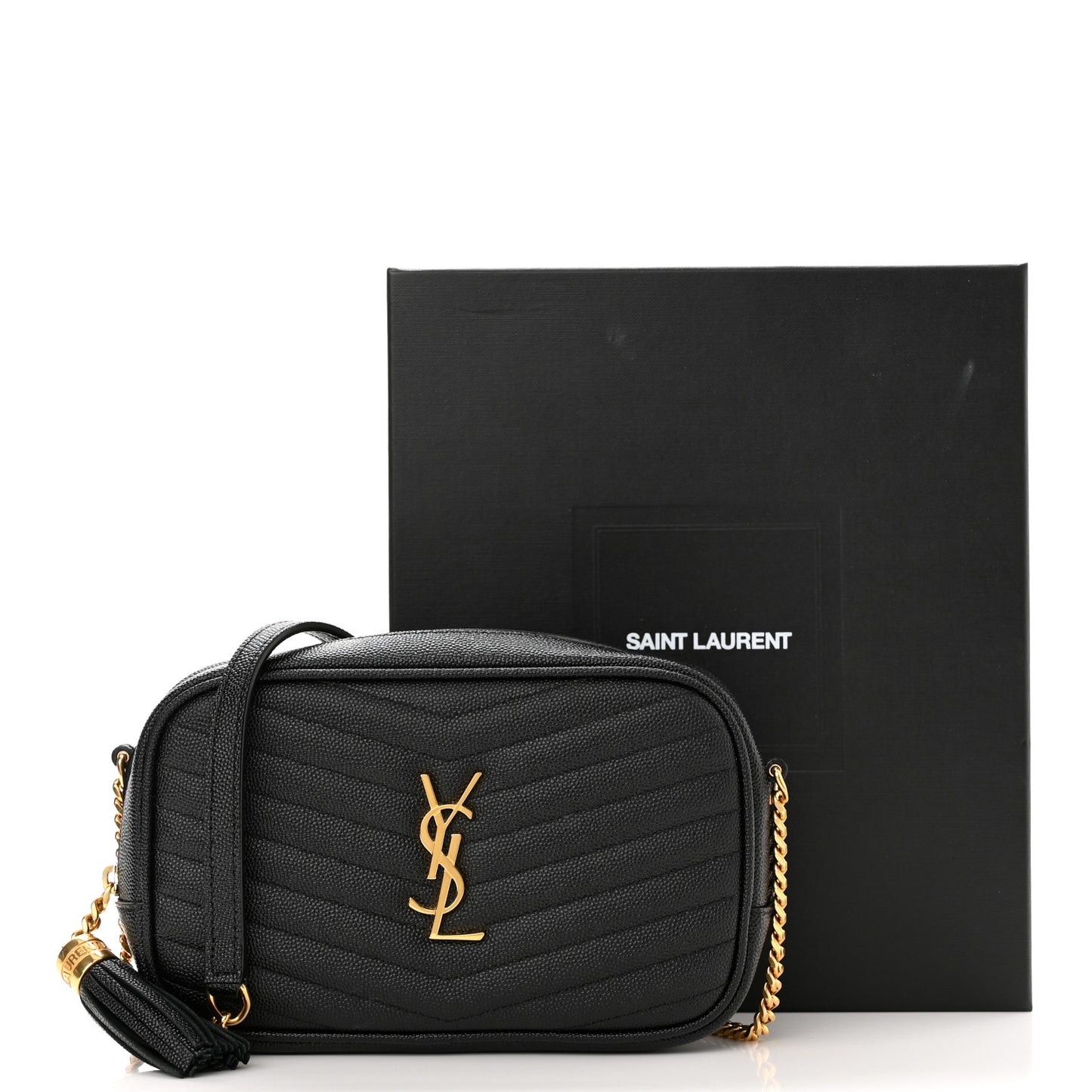 Grain De Poudre Matelasse Monogram Mini Lou Camera Bag Black
