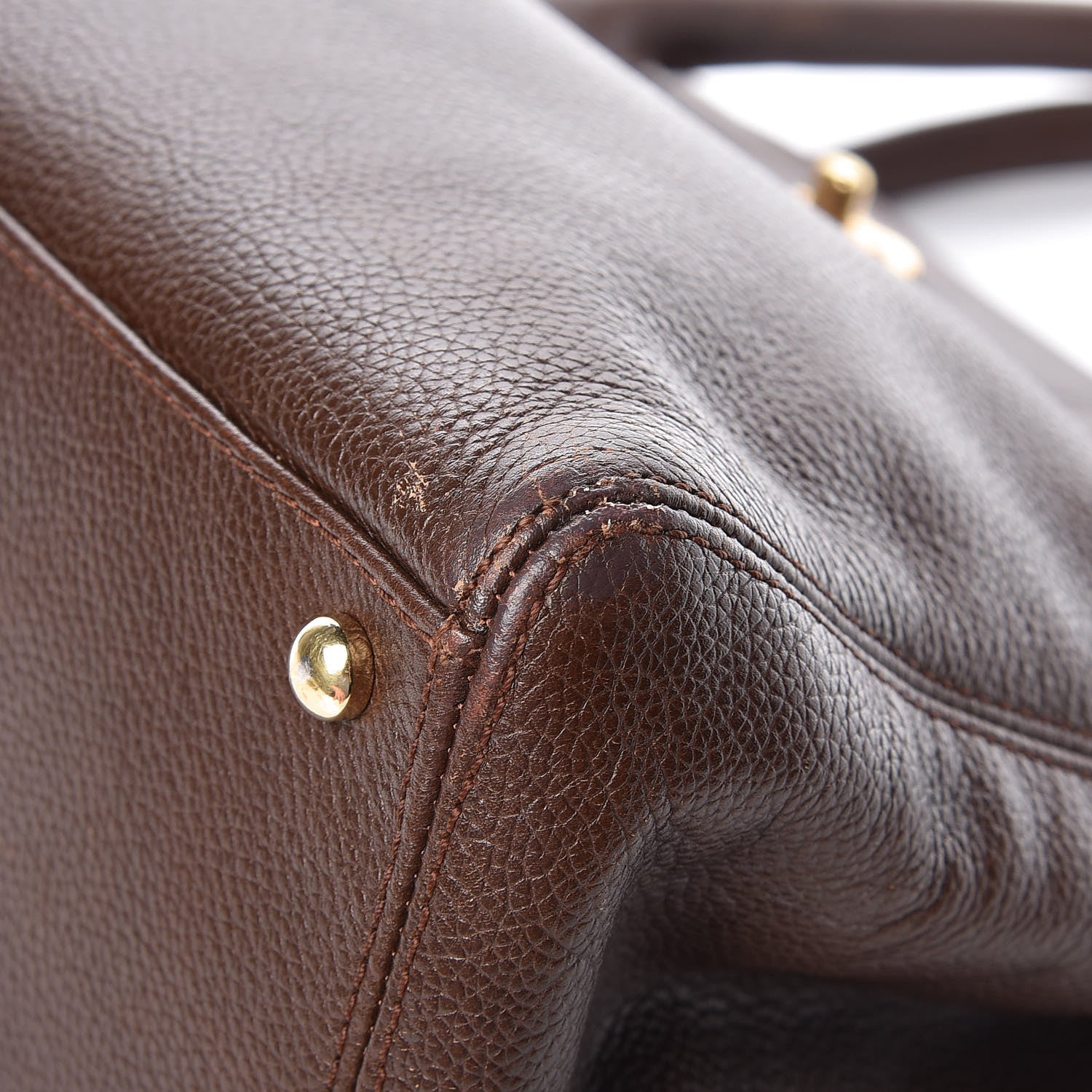 Chanel Calfskin Cerf Executive Shopper Tote Brown 11 of 13