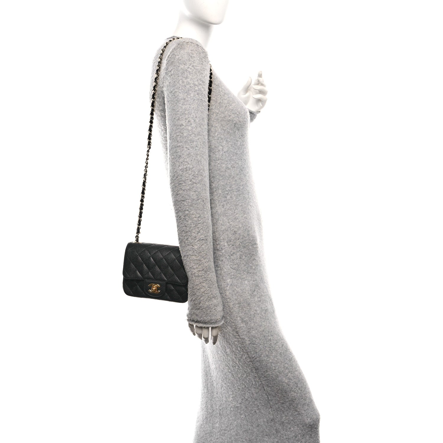 Chanel Caviar Quilted Mini Square Flap Black 2 of 12