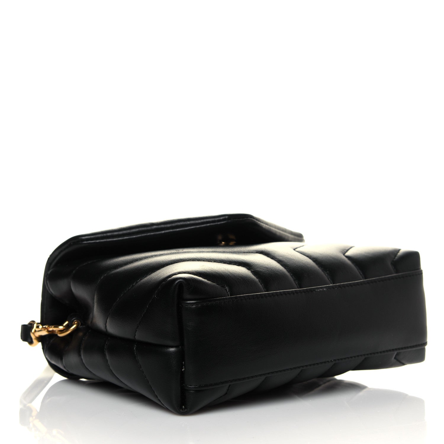Saint Laurent Calfskin Y Quilted Monogram Toy Loulou Crossbody Bag Black 3 of 4