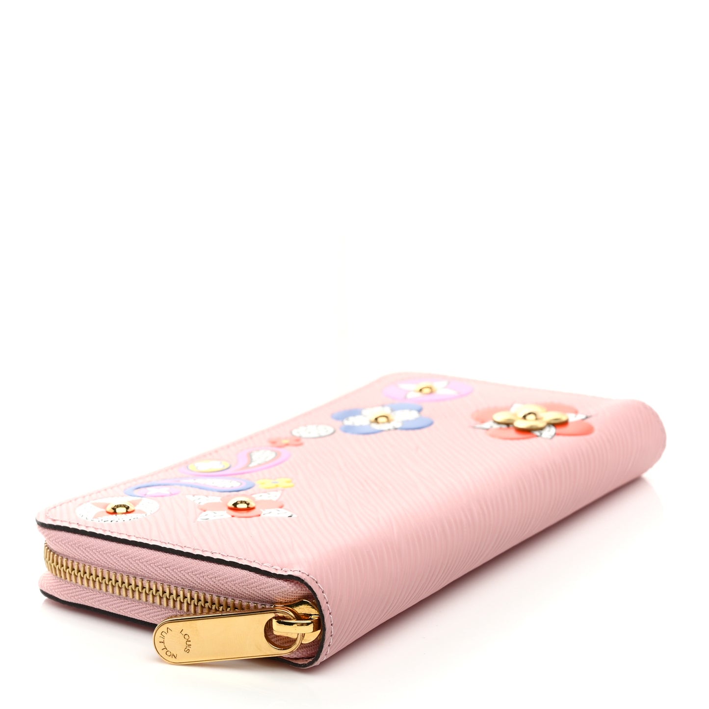 Epi Blooming Flowers Zippy Wallet Rose Ballerine