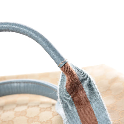 Gucci GG Monogram Medium Web Handle Bucket Tote Blue 14 of 16