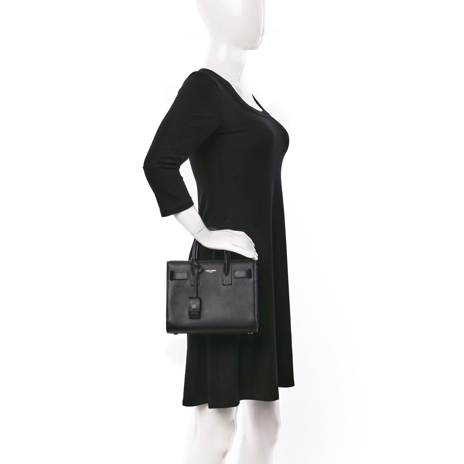 Saint Laurent Calfskin Nano Sac De Jour Black 2 of 9