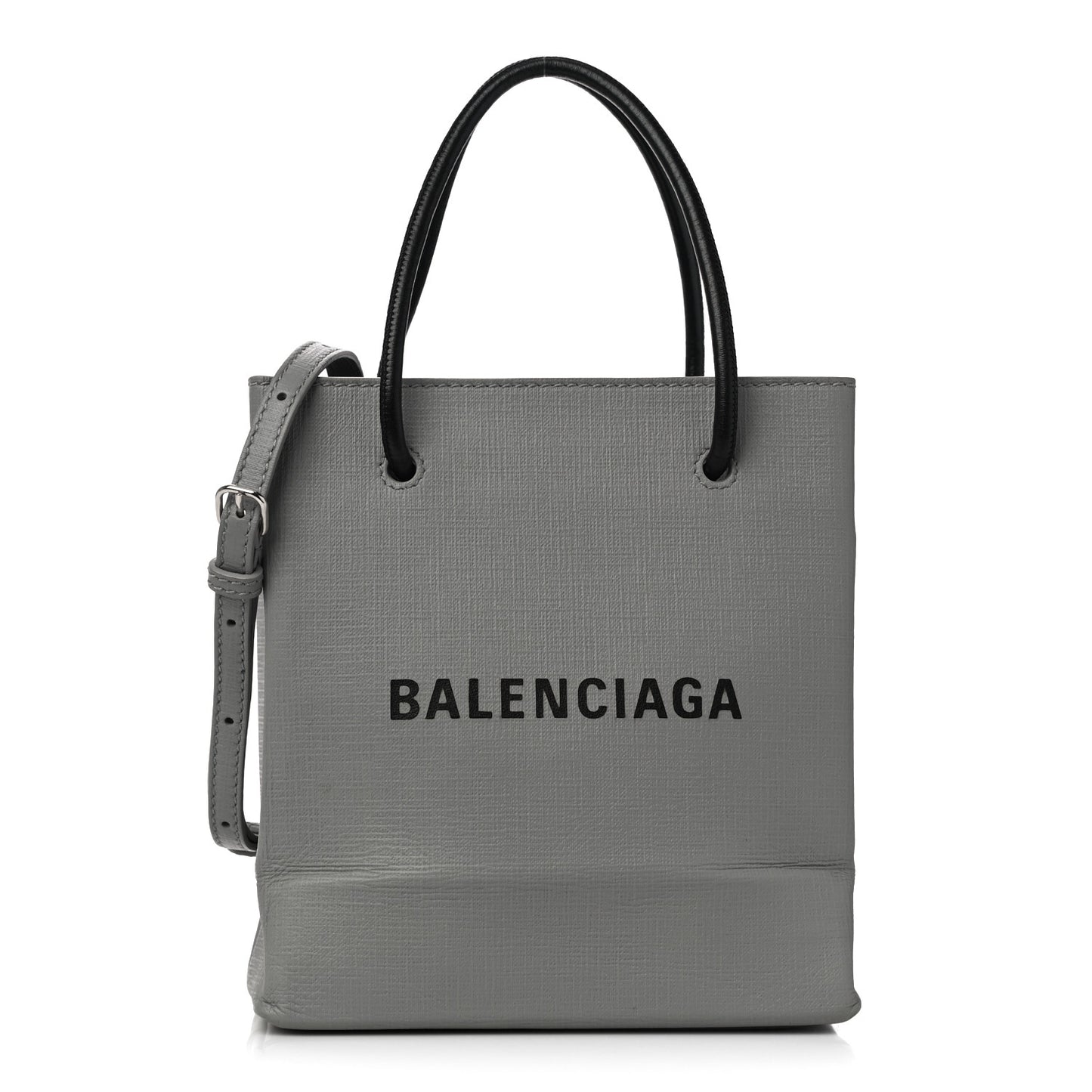 Calfskin Logo XXS Shopping Tote Gris Fossile