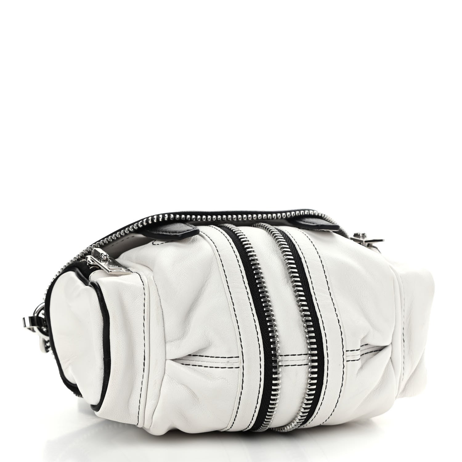 Alexander Wang Lambskin Micro Marti Crossbody White Black 4 of 9