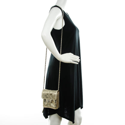 Chanel Metallic Calfskin Mini Flap Gold 2 of 8