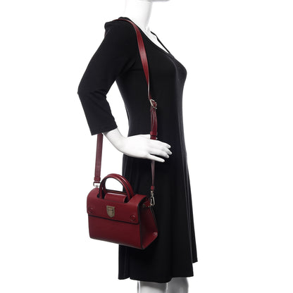 Christian Dior Grained Calfskin Mini Diorever Flap Dark Red 2 of 9