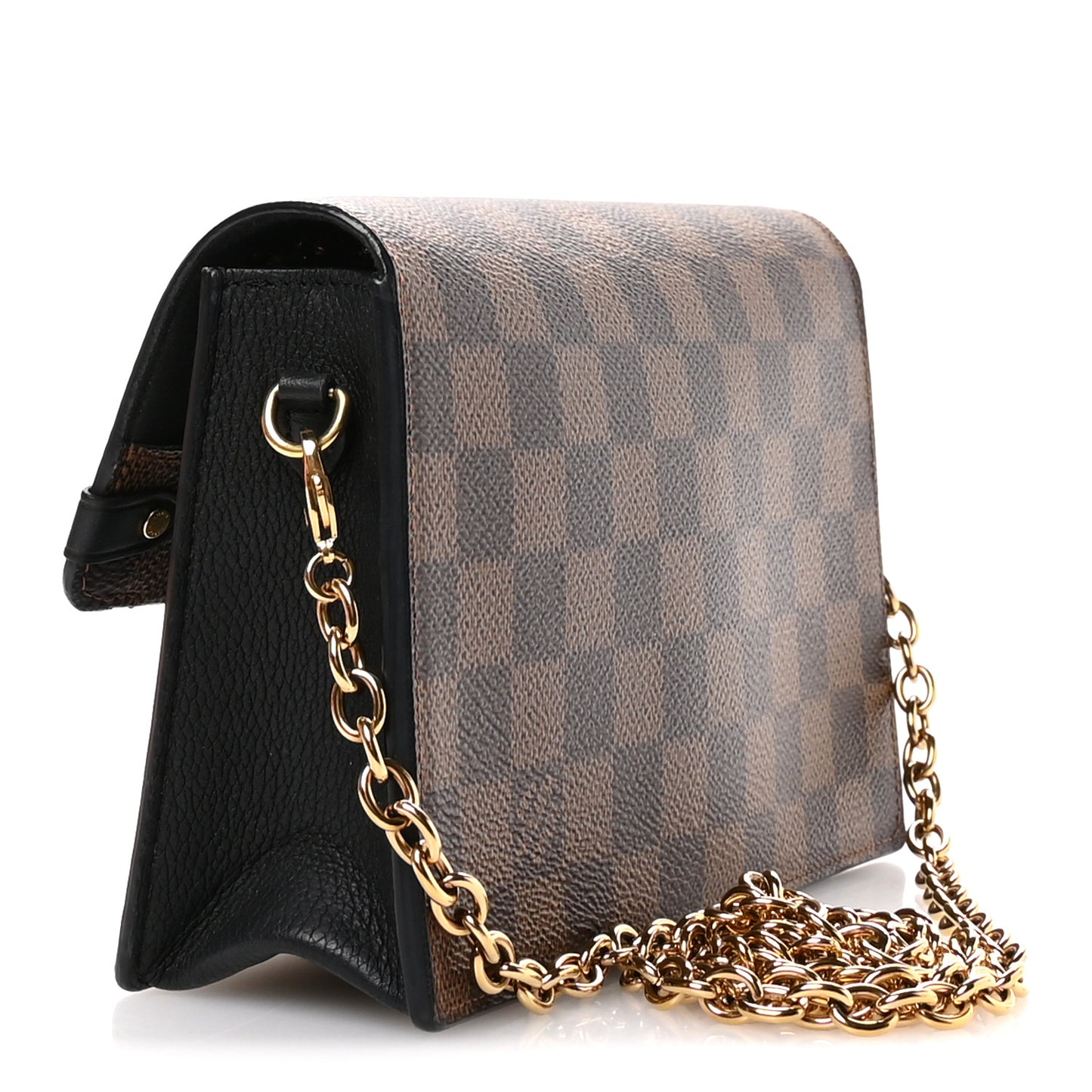 Damier Ebene Vavin Chain Wallet Black