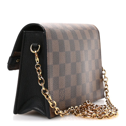 Louis Vuitton Damier Ebene Vavin Chain Wallet Black 3 of 12