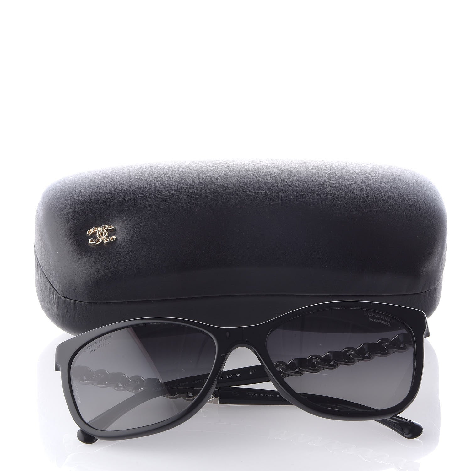 Chanel Cat Eye Chain Polarized Sunglasses 5260-Q Black 8 of 8
