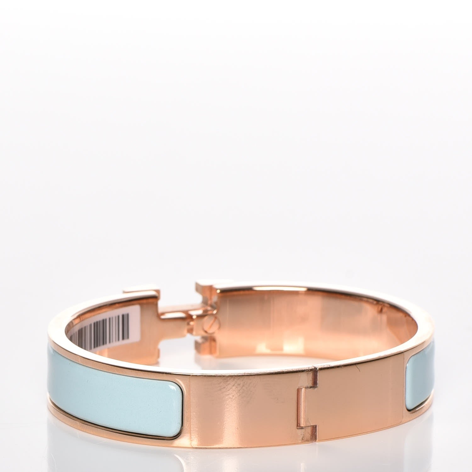 Hermes Enamel Narrow Clic Clac H Bracelet PM Bleu Glacier 3 of 6