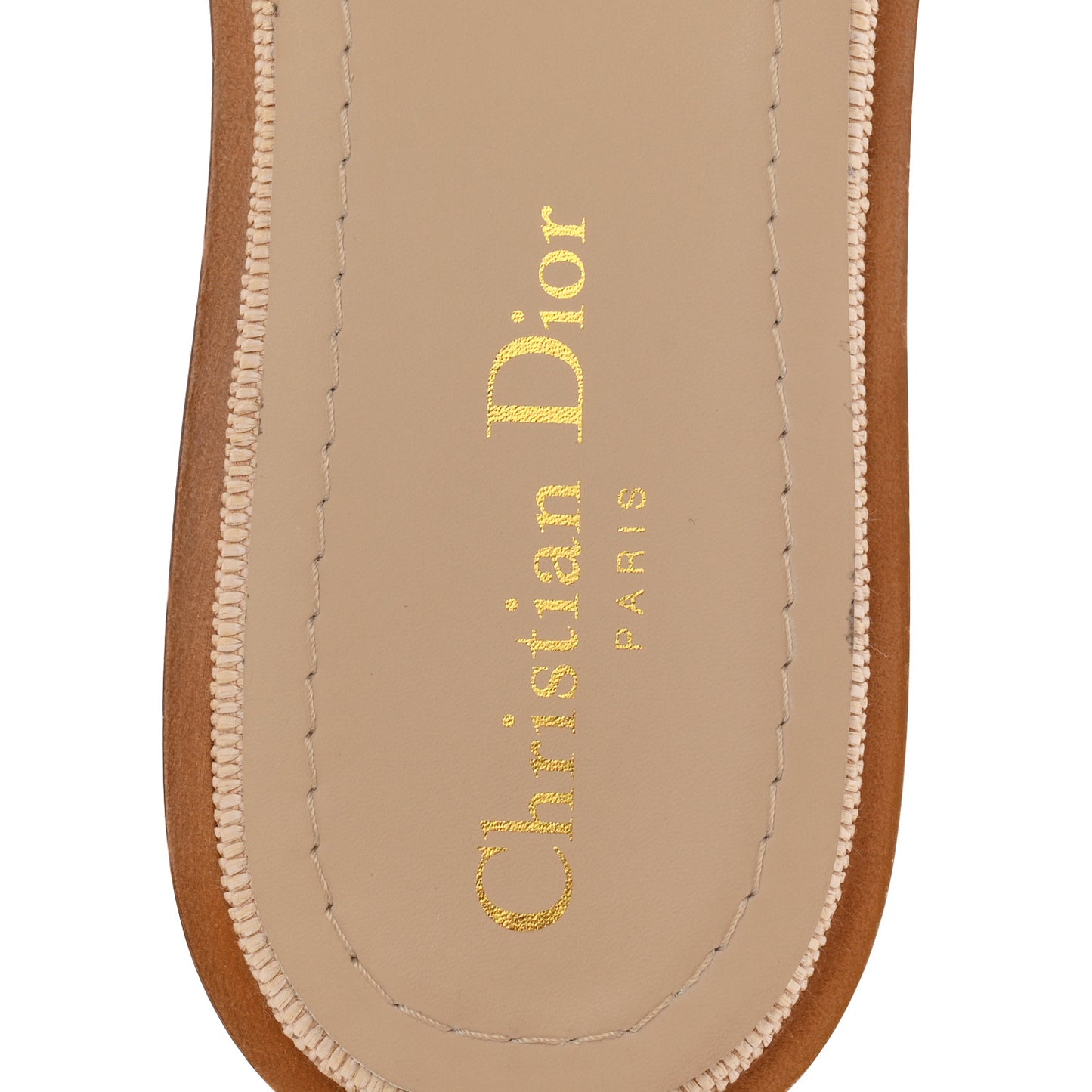 Straw Embroidered Dway Flat Slide Sandals 38 Rose Begonia