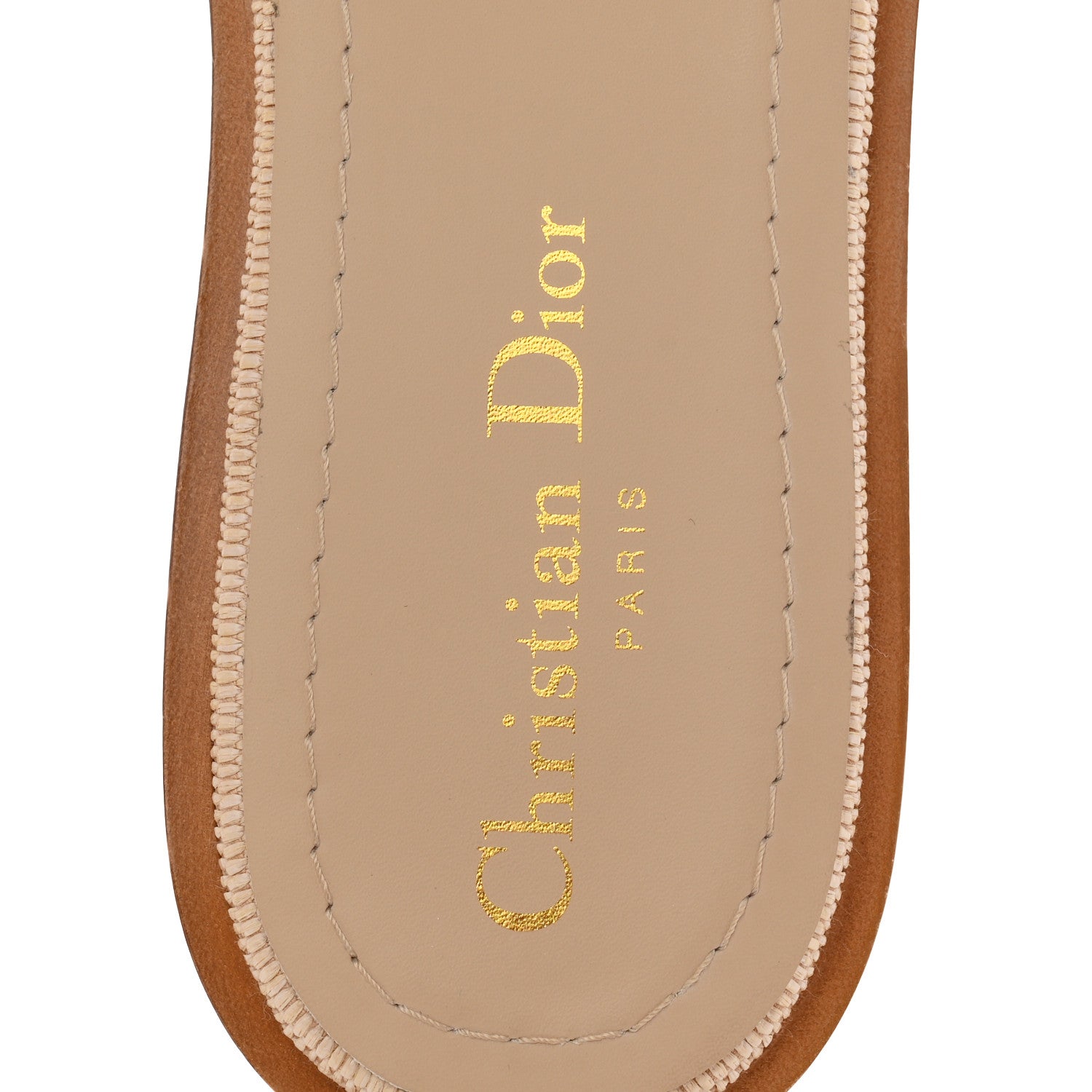 Christian Dior Straw Embroidered Dway Flat Slide Sandals 38 Rose Begonia 8 of 10