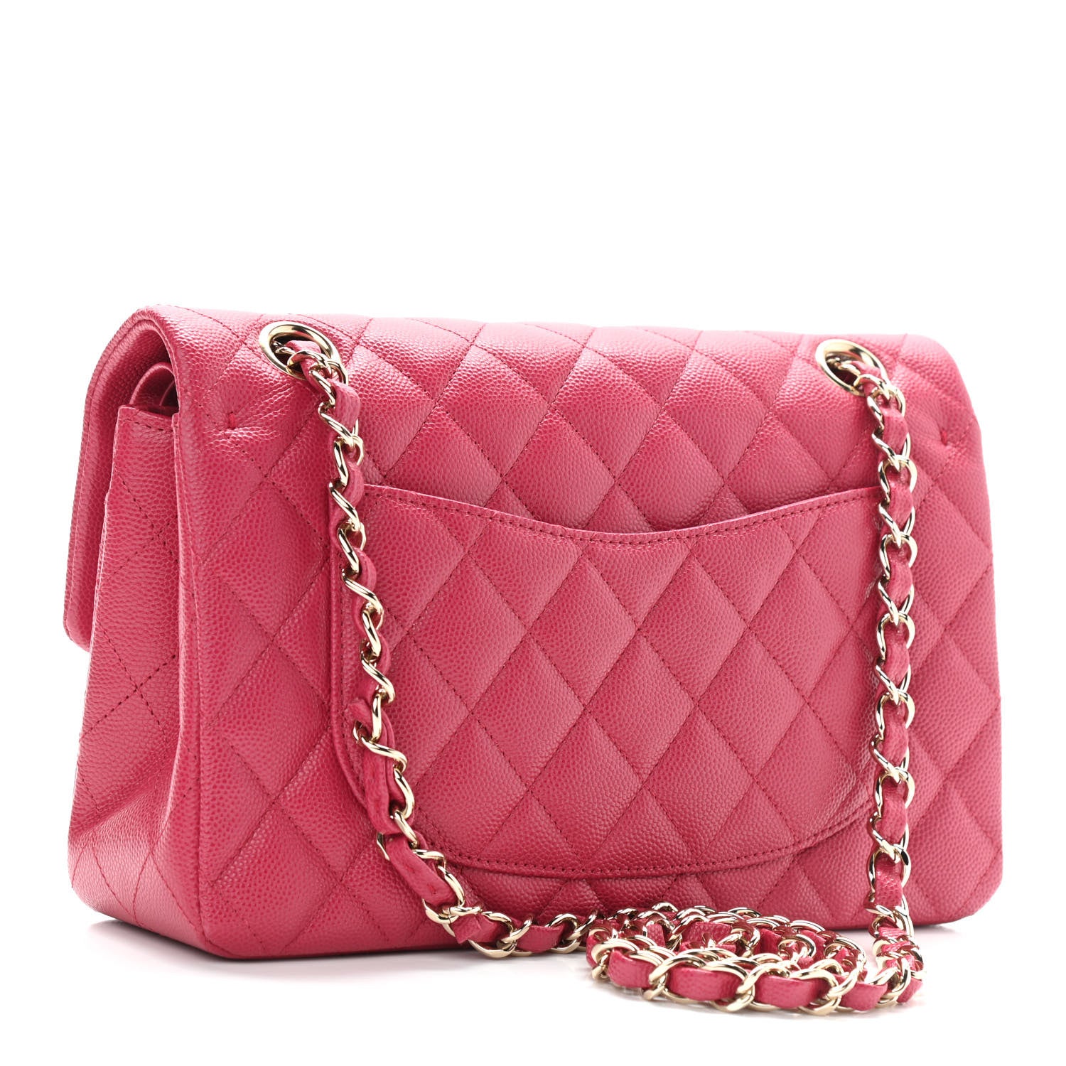 Chanel Caviar Quilted Small Double Flap Dark Pink 2 of 10