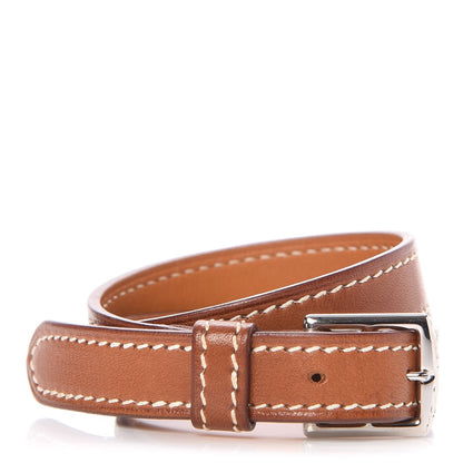 Hermes Barenia Etriviere Double Tour Bracelet XS Fauve 1 of 7