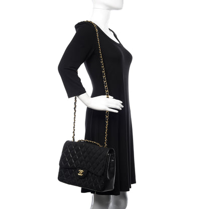 Chanel Caviar Quilted Jumbo Single Flap Black 2 of 10