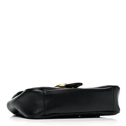Gucci Calfskin Matelasse Mini GG Marmont Shoulder Bag Black 3 of 8
