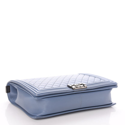 Chanel Lambskin Quilted Large Boy Flap Light Blue 4 of 9