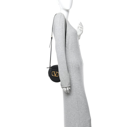 Valentino Garavani Calfskin VLogo Round Crossbody Bag Black 2 of 10