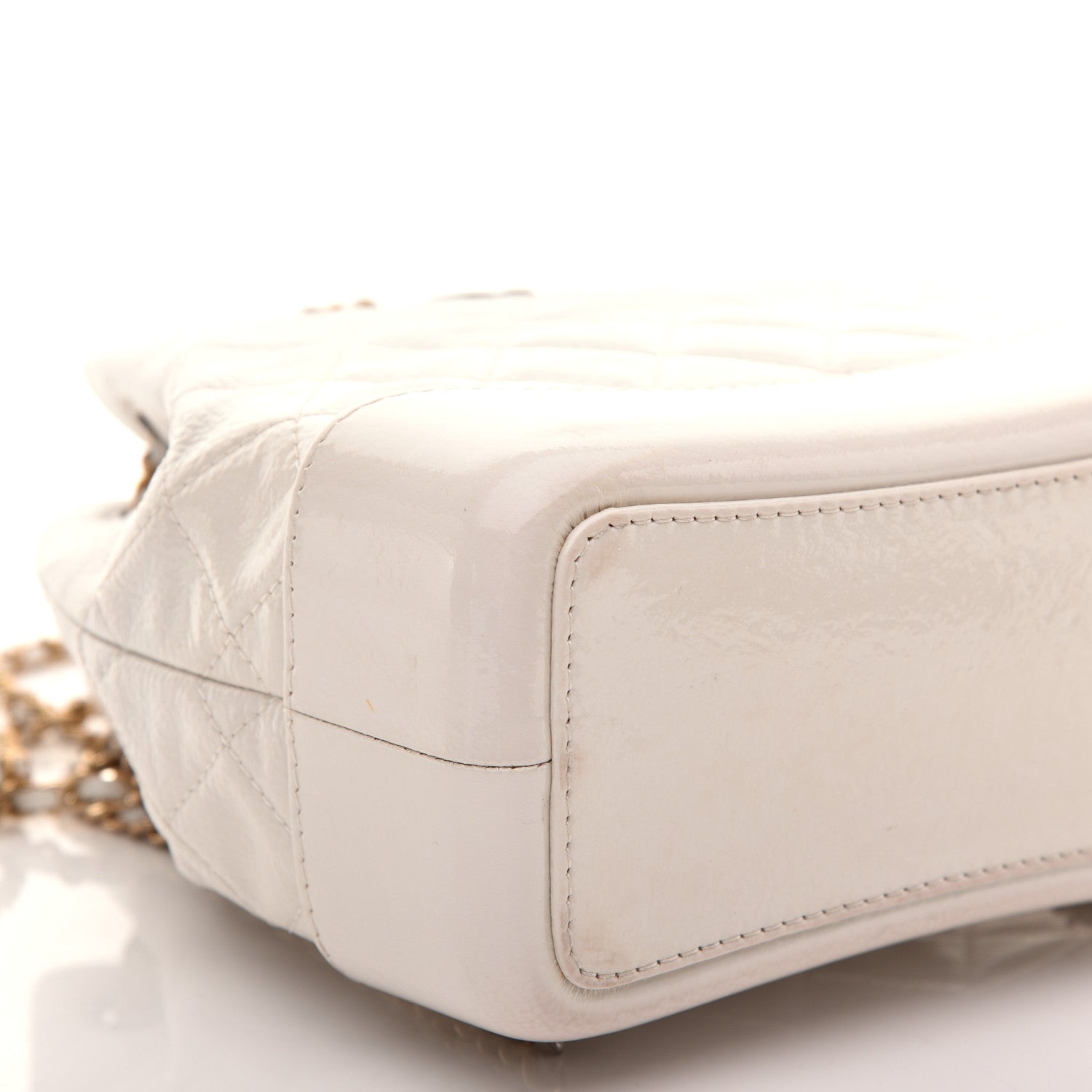 Chanel Patent Goatskin Quilted Small Gabrielle Backpack White 5 of 9
