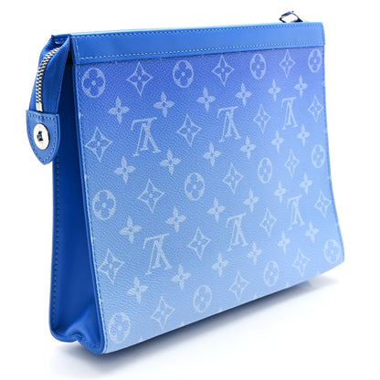 Louis Vuitton Monogram Clouds Pochette Voyage MM A4 Blue 3 of 7